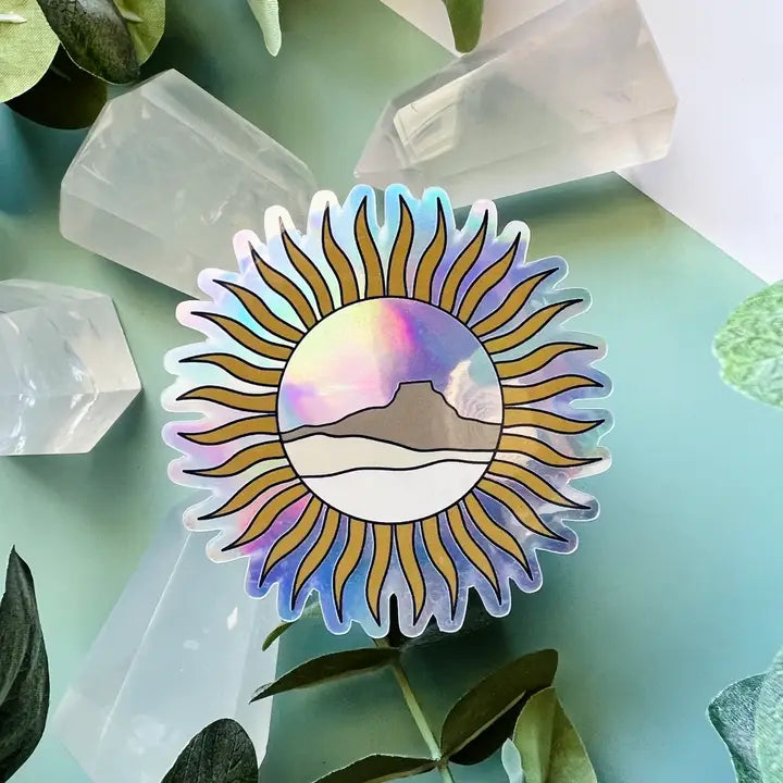 DESERT SUN HOLOGRAPHIC STICKER