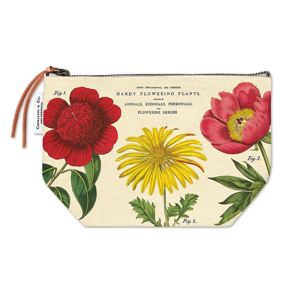 Cavallini CO Heardy Flowering Plants Pouch