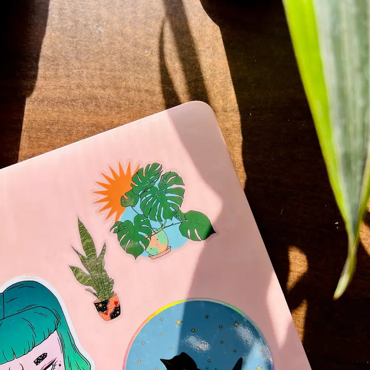 MONSTERA PLANT CLEAR STICKER