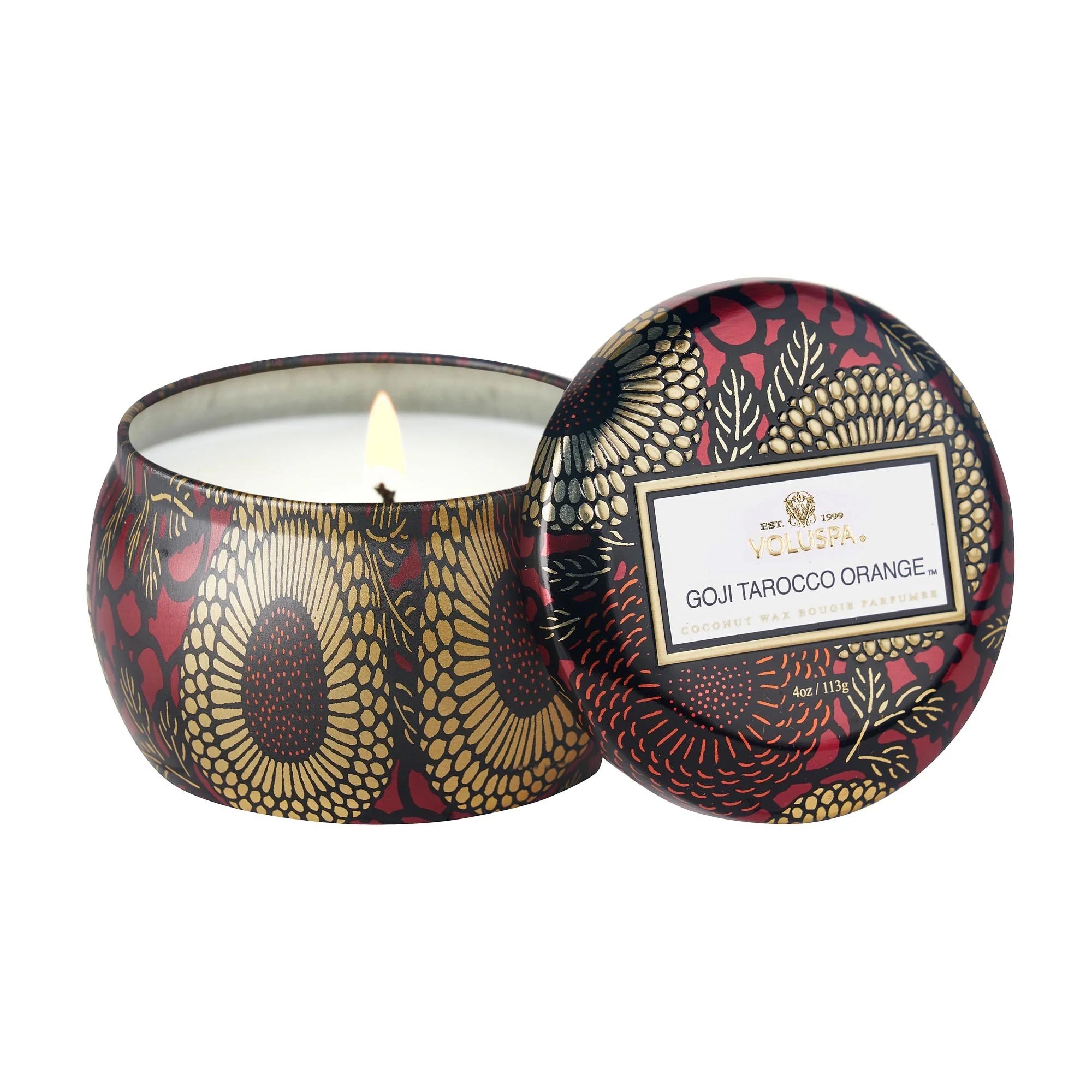 GOJI TAROCCO ORANGE MINI TIN CANDLE