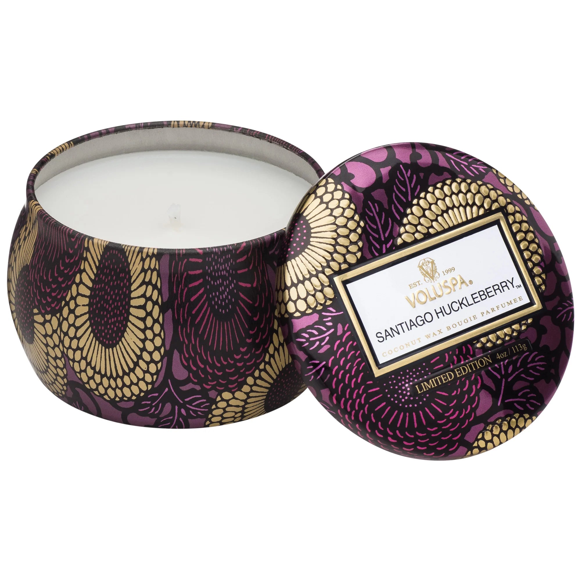 SANTIAGO HUCKLEBERRY MINI TIN CANDLE