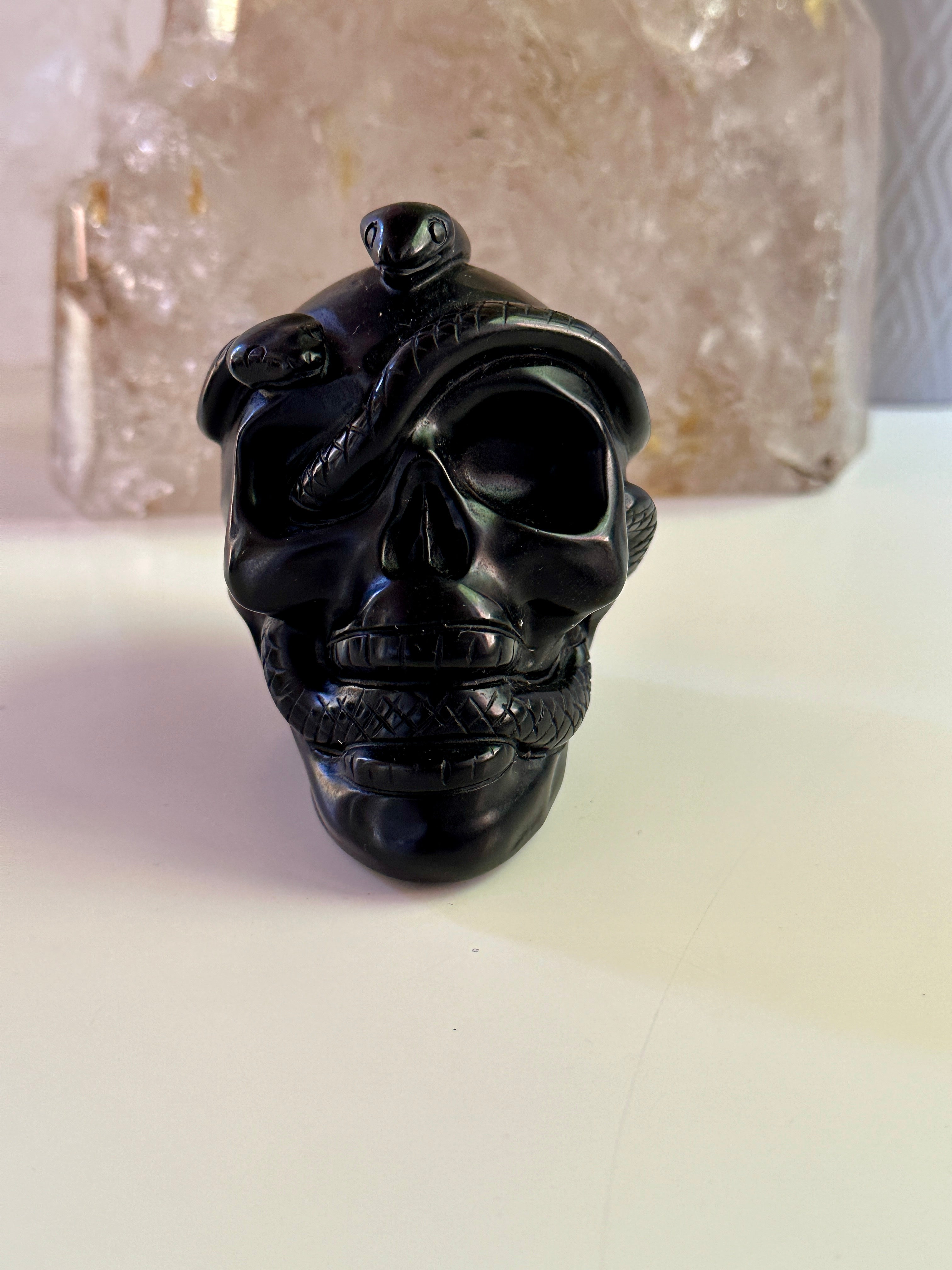 Obsidian - Skull with Snake