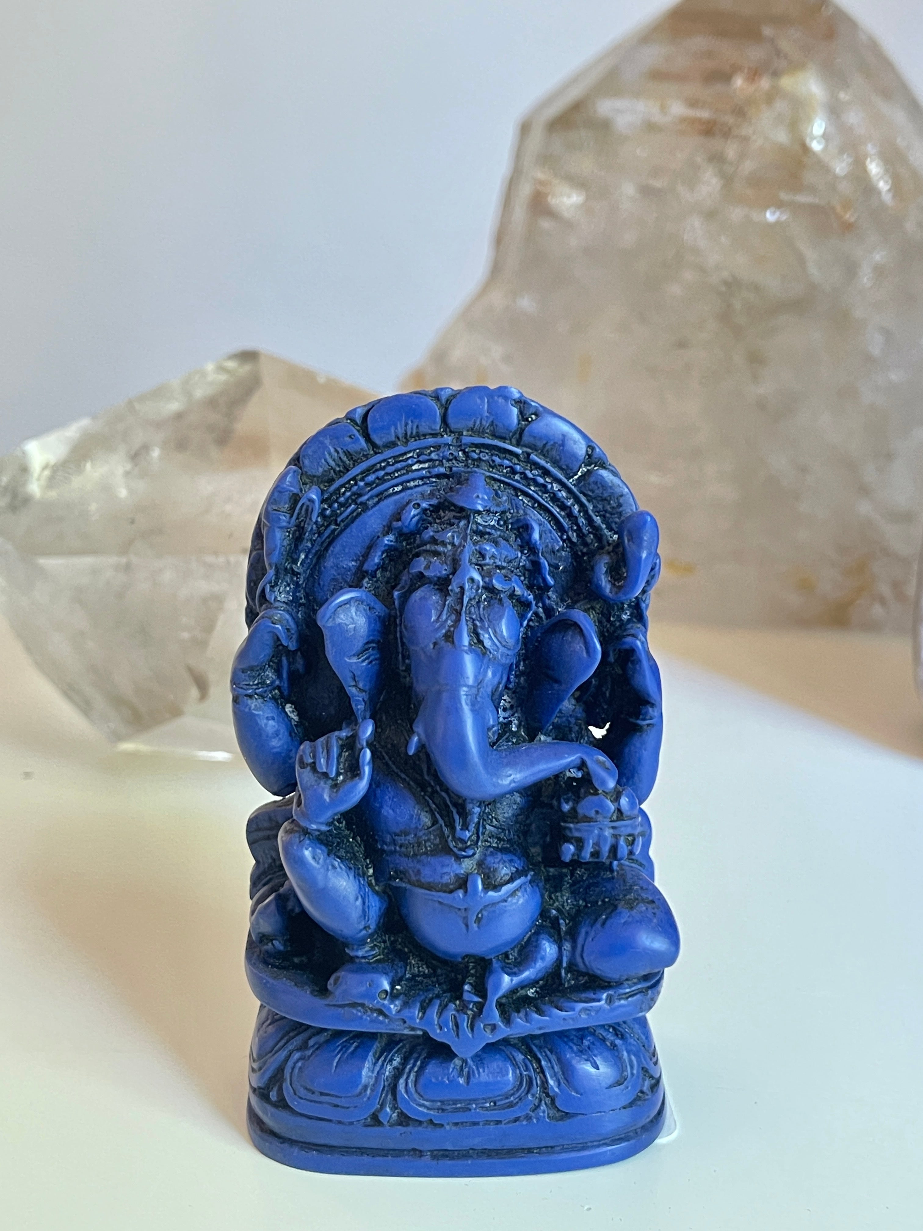 Ganesh Statue (Blue Resin)
