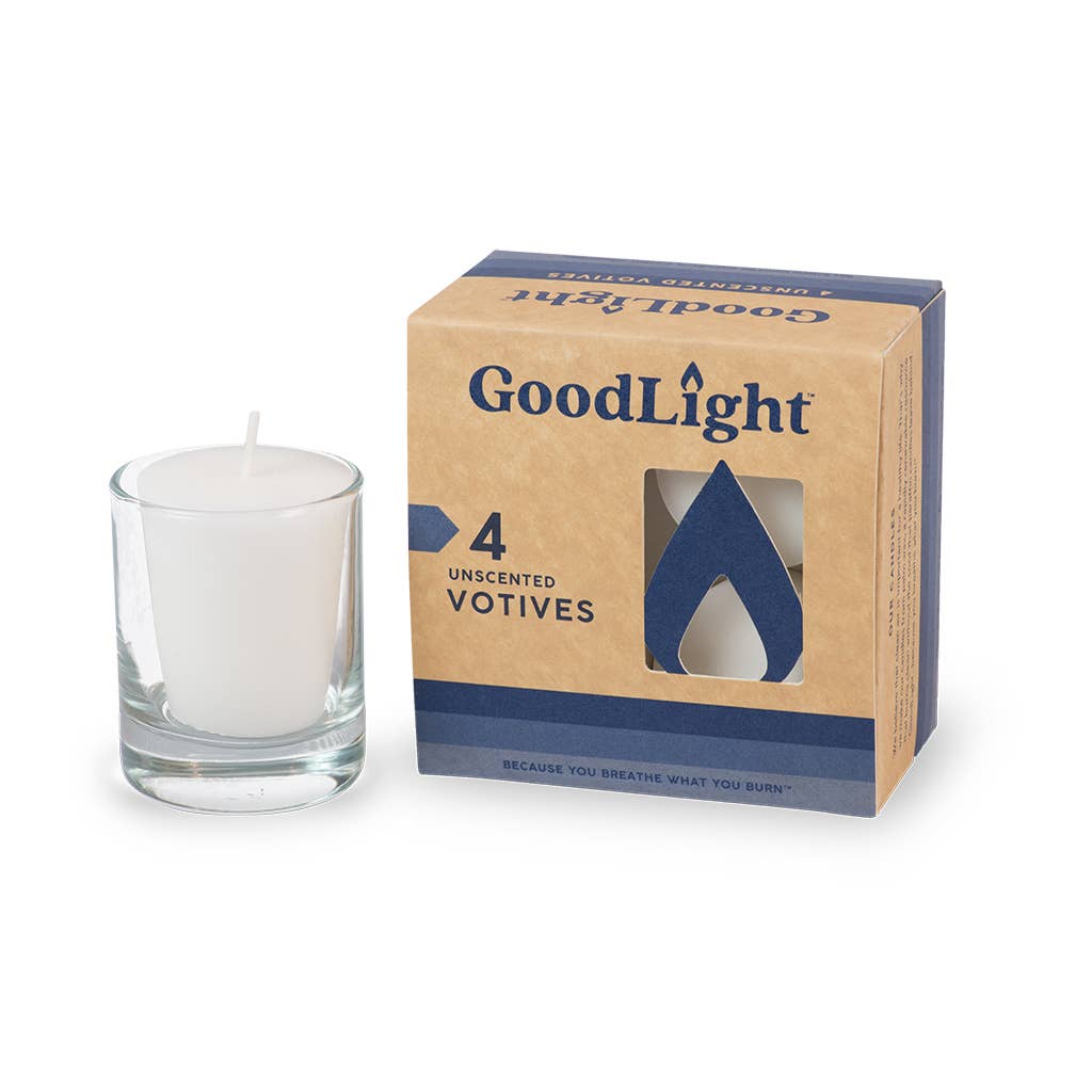 Unscented Votive Candles: 4-Count Box